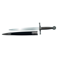 Daga de Excálibur del Rey Arturo, tôle d'acier de 40 cm, détails gravés, réplique non officielle.
