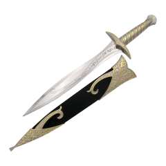 Dardo de Frodo O Senhor dos Anéis, lâmina de aço de 50,5 cm com gravações, réplica não oficial