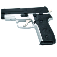 Pistola HFC Tipo Sig Sauer P228 - Bicolore - Pistola a molla pesante calibro 6 mm - Energia 0,29 Joule - Velocità di cottura 70m/s - 230 FPS. Rif. 109BC