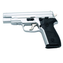 Pistola HFC Tipo Sig Sauer P229 - Plata - Pistola Muelle Pesada Calibre 6 mm - Energía 0.29 Julios - Velocidad de disparo 70m/s - 230 FPS. Ref: 116B