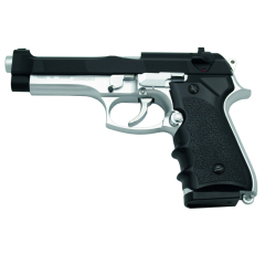 Pistola HFC Tipo Beretta 92 - Bicolor - Pistola Muelle Pesada Calibre 6 mm - Energía 0.34 Julios - Velocidad de disparo 70m/s - 246 FPS. Ref. 118BC