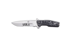 Überlebensmesser UOE II COMPACT J&amp;V mit mango Black Micarta, 14,5 cm Klinge und mehrlagiger Cordura-Scheide.  Campinggerät zum Angeln, Jagen, Sportaktivitäten 