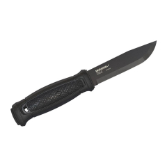 Morakniv STE-13147 Coltello de sopravvivenza Garberg con lama nera de acciaio al carbonio de 10,9 cm de lungo, manico iniettato de poliammide de alta resistenza. Incluso fodero de ABS Multimount di colore nero.