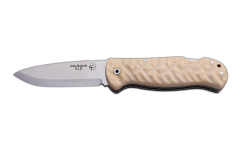 URBAN Razor BUSHCRAFT J&amp;V con mango Micarta Jute, lama 9,5 cm e copertura in nylon nero, Attrezzo da campeggio per la pesca, Caccia, Attività sportive 