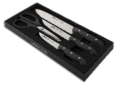 Küchenmesser-Set Arcos Maitre d'oeuvre 152600 Edelstahl Nitrum und mango 4-teilige Polypropylen-Geschenkbox 