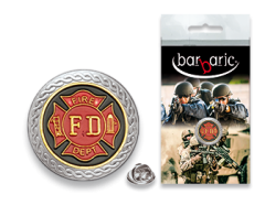 Pin Argenté Barbaric.bord Biseauté Ø20mm