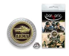 Pin Argenté Barbaric.bord Biseauté Ø20mm