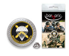 Spilla d'argento barbarica. Bordo smussato.20 mm