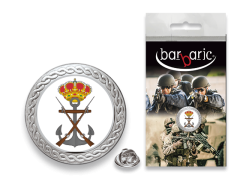 Pin Argenté Barbaric.bord Biseauté Ø20mm