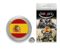 Pin Argenté Barbaric.bord Biseauté Ø20mm