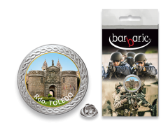 Pin Argenté Barbaric.bord Biseauté Ø20mm