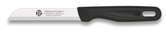 Descascador de faca Microfilo exclusivo Top talheres, Mango injetado ABS, 8 Cm lâmina, preto, 17343-ne