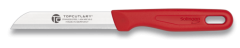 Descascador de faca Microfilo exclusivo Top talheres, Mango injetado ABS, folha de 8 Cm, cor vermelha, 17343-ro