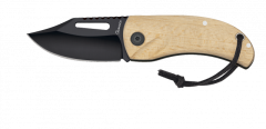 Couteau Pliant Bois Naturel/lame Noire