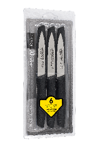 Set de couteaux Mondadores Arcos Nova 189100 acier inoxydable Nitrum et mango Polypropylène noir 6 pièces sous blister.