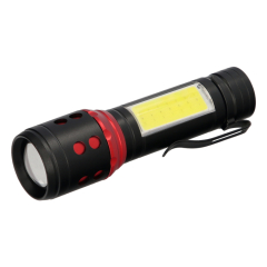 WOLACKFP LINEA PROFESIONAL Flashlight LEDHandheld Mini Aluminium Rechargeable USB (1.200 mah) 500 Lumen 5 Watt. Con funzione zoom e clip di fissaggio