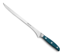 COLTELLO DA BRUNO - Coltello lungo e sottile con lama flessibile e bordo liscio. Specialmente per tagliare prosciutto e  altri pezzi di carne di grandi dimensioni.