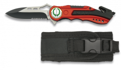 AlbainoxAlbainox coltello rosso. Sega. Guaina. 6.5