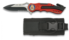 Spezialmesser Albainox Mango Rot mit Säge, 6,5 cm mit optionalem Logo zur Auswahl 19626GR1074