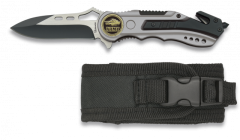 Couteau Pliant Albainox. Gris. Étui. Gr1006