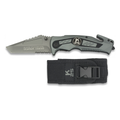 Tactical faca K25, com mango de alumínio, revestido de borracha, folha de 8,5 cm, espessura de 3,6 mm, 19762