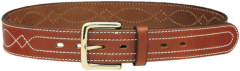 Ceinture en cuir avec boucle de 4 cm en brun ou noir Taille M,L Vega Étui 1C20