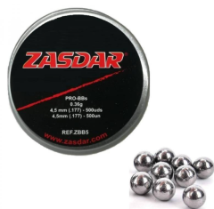 Caja 18 Unid. Steel  Bbs 4,5 Mm.  Zasdar Lata 500 U.