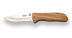 Couteau de poche JKR de, modèle 800, idéal pour le camping et l'extérieur, avec lame de 7,5 cm de en acier inoxydable et manche élégant de bois de cebrano.