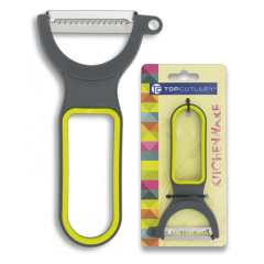 Pelador - Raspador Top Cutlery, hoja de tiras, mango de ABS y antideslizante, cuchilla de acero inoxidable, en blister  21214