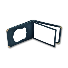 Carteira de Botões de Couro Preto dos Mossos Parabellum 23009