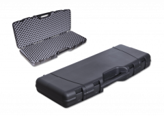 Custodia per pistola Megaline, materiale in fibra, colore nero, dimensioni 98 x 35 x 12 cm, imbottitura interna