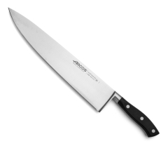 Couteau de chef Arcos Riviera 233800 de Nitrum Steel, avec Mango de Polyoxyméthylène et 30 cm de lame dans un étui.