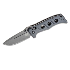 Benchmade STE-273GY-1 Mini Adamas Tactical Knife mit superstarker CPM-CruWear Steel Klinge (63-65 HRC), 19,35 cm mit schwarzem G10 Griff, inklusive Clip