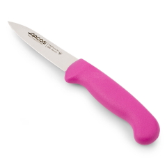 Cuchillo Mondador Arcos 2900 - Prof  290031 acero inoxidable Nitrum mango ergonómico de Polipropileno de color fucsia y hoja de 8 cm, funda display