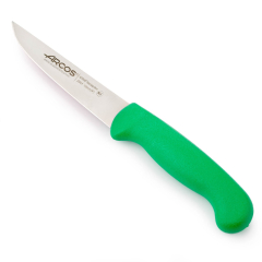 Cuchillo para verduras Arcos 2900 - Prof  290121 acero inoxidable Nitrum mango ergonómico de Polipropileno de color verdey hoja de 10 cm, funda display