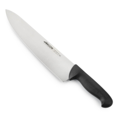 Cuchillo de cocinero Arcos Colour - Prof  290925 de acero inoxidable Nitrum y mango ergonómico de Polipropileno de color negro y hoja de 30 cm, funda display