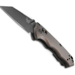 Benchmade STE-290BK-1 Navaja Táctica Immunity Hoja Negro Cobalto Cerakote CPM-M4 super acero (62-64HRC)), de 15,09 cm mango anodizado G10 aluminio T6 bronce quemado
