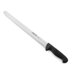 Couteau à viande froide Arcos Couleur - Prof 293525 en acier inoxydable Nitrum et mango polypropylène noir ergonomique avec lame de 35 cm, vitrine.