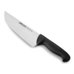 Cuchillo de carnicero Arcos Colour - Prof  295925 de acero inoxidable Nitrum y mango ergonómico de Polipropileno de color negro  y hoja de 20 cm, funda display