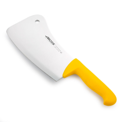 Machetá Arcos cor - inox Prof 297200 de Nitrum e mango ergonômico polipropileno amarelo e folha 20 cm, e 4 mm espessura no caso de