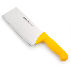 Macheta Arcos Colour - Prof  298500  de acero inoxidable Nitrum y mango ergonómico de Polipropileno de color amarillo y hoja de 20 cm, y 2.5 mm de espesor en estuche