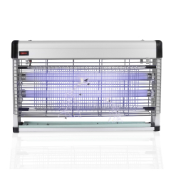 OUTLET Lámpara mata insectos eléctrico Yatek de 20w de potencia (2x10w) radio de acción 100m2, con dos lámparas de repuesto, por fín podrá librarse de los insectos voladores con este mata insectos