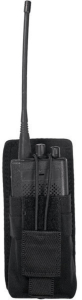 Funkgerätetasche aus schwarzem Nylon Cordura mit verstellbarem Klettverschluss Vega Holster 2VS20 