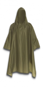 Barbarischer grüner wasserdichter Poncho, 830 Gramm