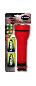 Cegasa professionelle Taschenlampe de 7 led - Gehäuse de rutschfester Gummi - stoßfest und feuchtigkeitsbeständig - Betrieb mit 2 lr20 Batterien (im Lieferumfang enthalten)