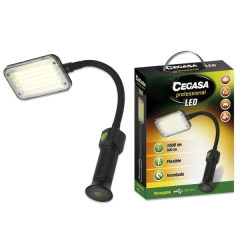 Cegasa professionelle flexible Taschenlampe led bis zu 1000lm -- Autonomie bis zu 4h - wiederaufladbare Batterie 2000mah usb-c -- Farbe schwarz
