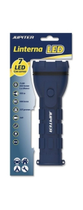 Jupiter Taschenlampe de weißes Licht 7 led 100lm - Gehäuse de Gummi - Widerstandsfähigkeit ip44 - Betrieb mit 2 d r20 Batterien (nicht enthalten) - Farbe blau
