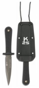 Cuchillo Botero Táctico Rui con Mango de Goma, Hoja de Acero Inox y Baño de Titanio de 7.5 cm Incluye Accesorio Colgante Rígido 31898