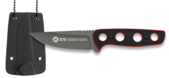 Faca K25 G10 Vermelho-preto Total: 13,5