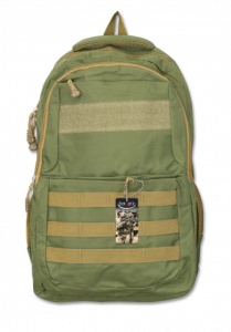 Mochila Barbaric Verde, material de Nylon, cierres con cremallera, capacidad de 18 litros